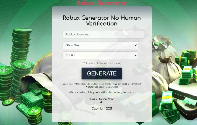 Free Robux Generator No Human verification