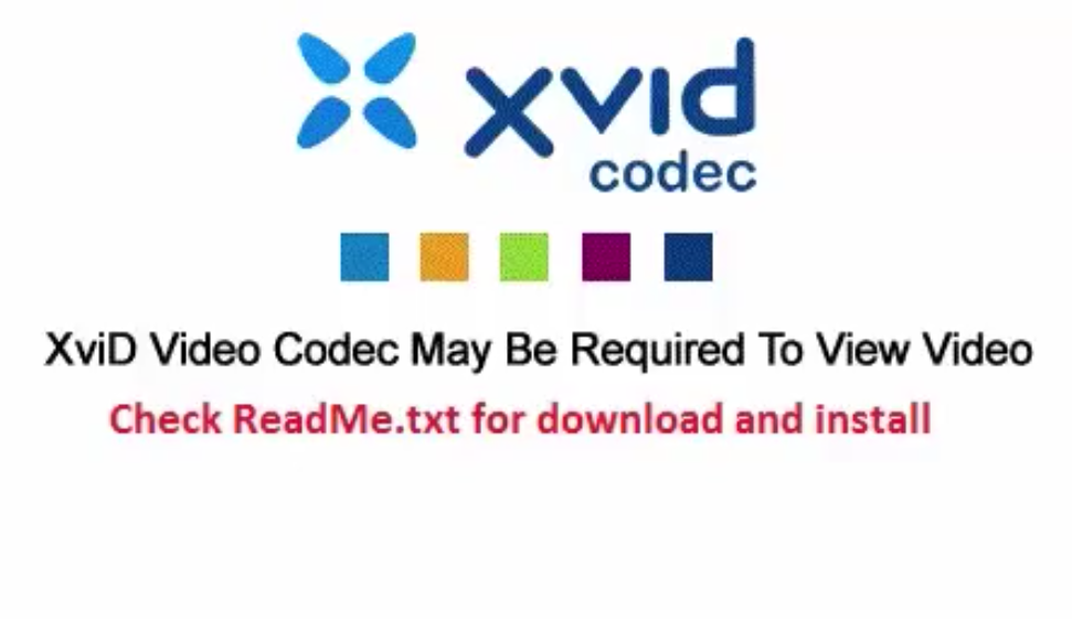 Xvid Video Codec May Be Required to View Video Windows Media Player